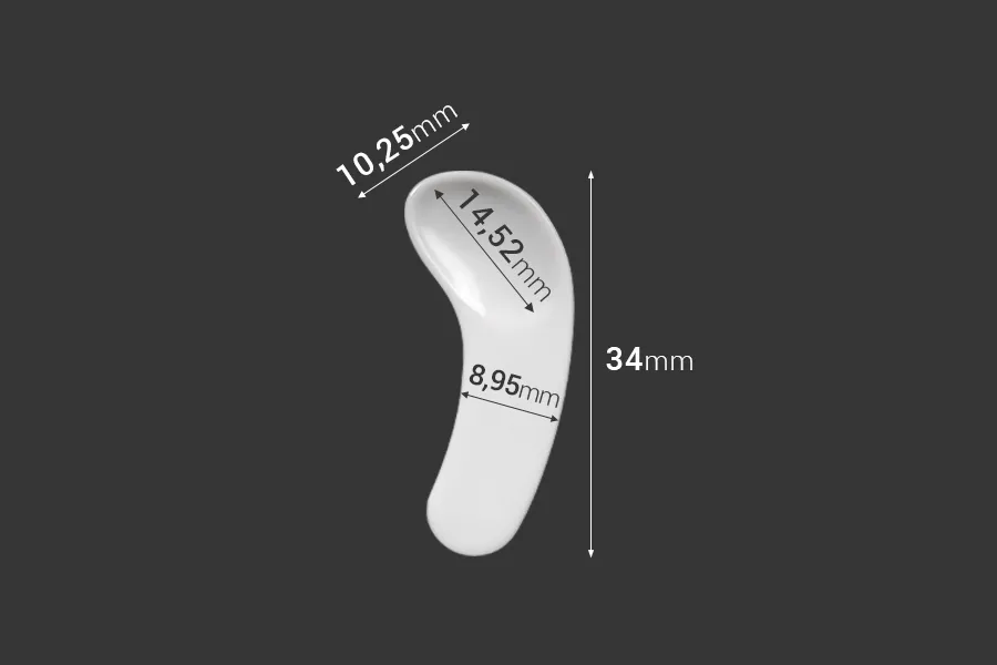 Spachtel aus Kunststoff für Creme (PE) in weißer Farbe 34 mm - 24 Stk Spachtel aus Kunststoff für Creme (PE) in weißer Farbe 34 mm - 24 Stk