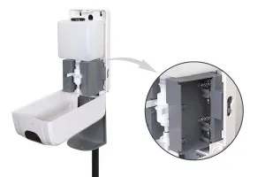 Support de sol avec dispositif automatique (distributeur) pour antiseptique pour les mains-4
