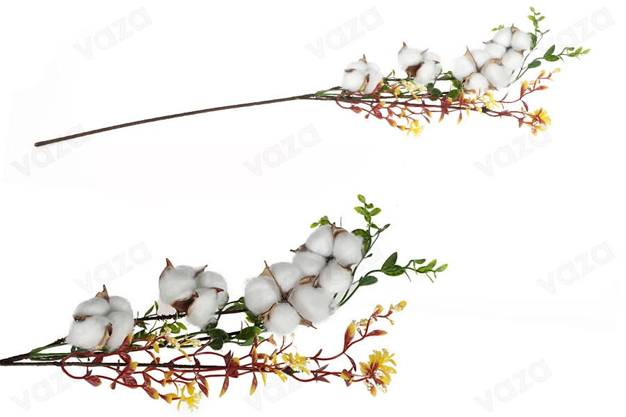 Ramo decorativo con fiore di cotone bianco-immagine_prodotto