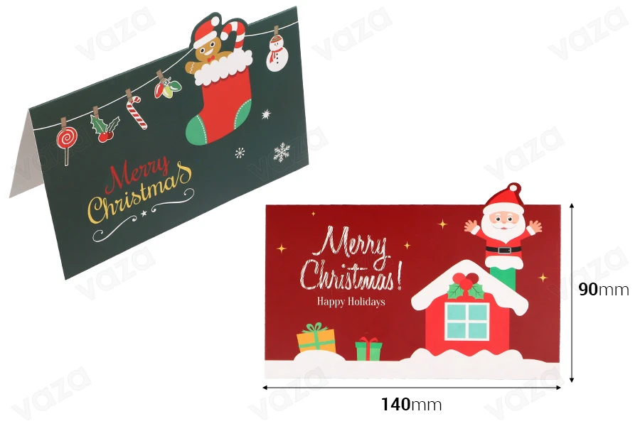 Christmas paper cards - 10 pcs Christmas paper cards - 10 pcs-dimensioni_immagine