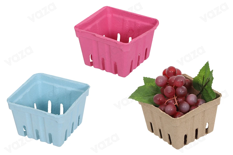 Καλαθάκια για φρούτα 110x110x75 mm από ανακυκλωμένο χαρτί Καλαθάκια για φρούτα 110x110x75 mm από ανακυκλωμένο χαρτί-