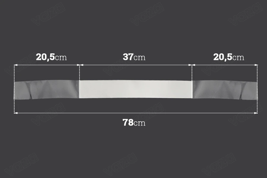 Selbstklebeband - Tragegriff (PE-Schaum) 780x35 mm Selbstklebeband - Tragegriff (PE-Schaum) 780x35 mm-bildabmessungen