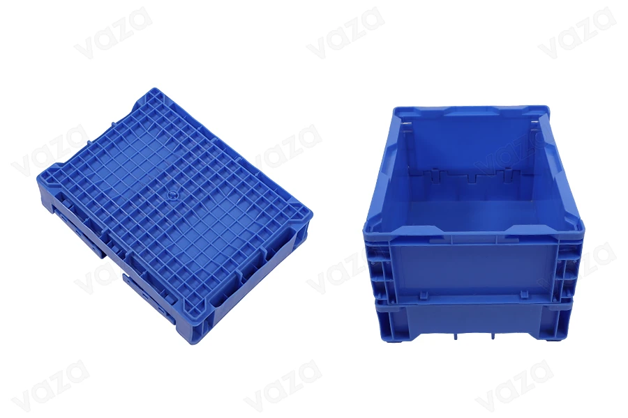 Scatola pieghevole di dimensioni 365x275x160 mm di colore blu-