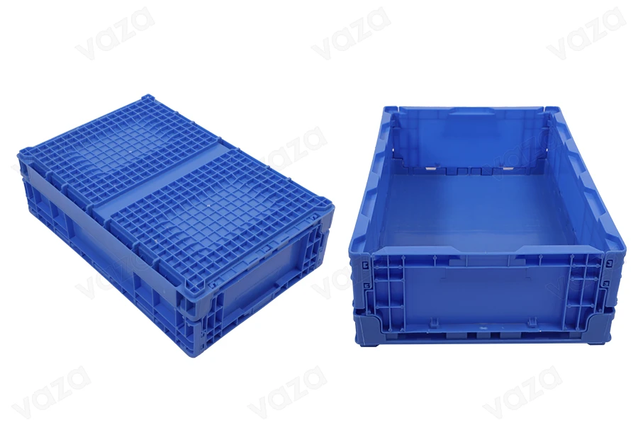 Scatola pieghevole di dimensioni 550x365x160 mm di colore blu Scatola pieghevole di dimensioni 550x365x160 mm di colore blu-