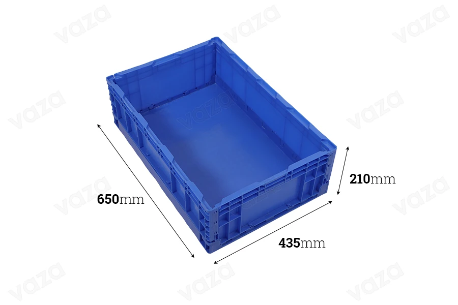 Arkë e palosshme 650x435x210 mm në ngjyrë blu-imazh_dimensione