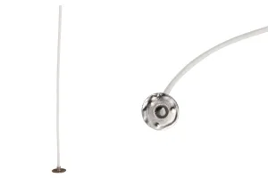 Waxed cotton wicks for candles with a length of 150 mm and a metal base - 50 pcs