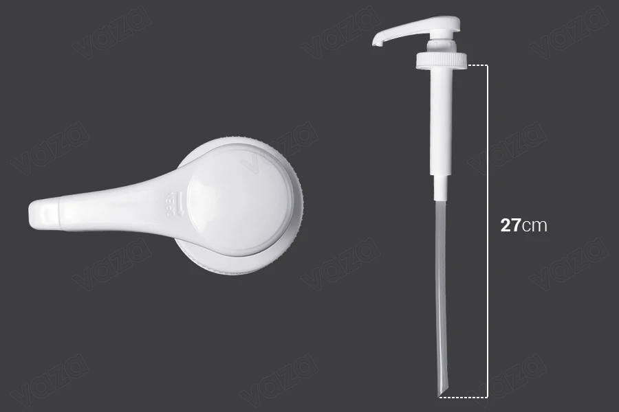 Αντλία (dispenser) 5 ml πλαστική για δοχεία με στόμιο 38/400-εικόνα_διαστάσεις