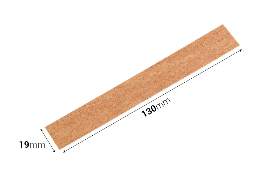 Wooden wicks 19x130 mm with metal base for candles - 25 pcs