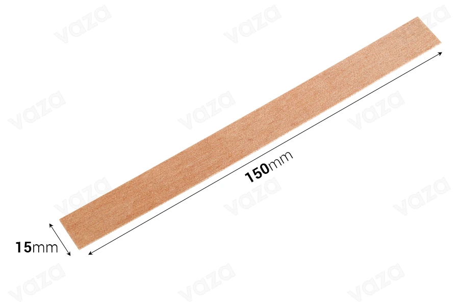 Φυτίλια ξύλινα 15x150 mm με μεταλλική βάση για κεριά - 25 τμχ Φυτίλια ξύλινα 15x150 mm με μεταλλική βάση για κεριά - 25 τμχ-εικόνα_διαστάσεις