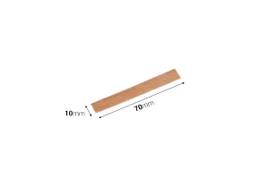 Φυτίλια ξύλινα 10x70 mm με μεταλλική βάση για κεριά - 25 τμχ-2