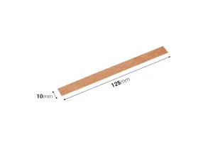 Φυτίλια ξύλινα 10x125 mm με μεταλλική βάση για κεριά - 25 τμχ-2