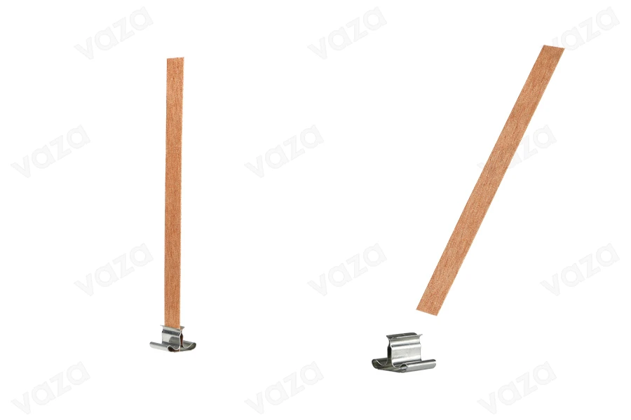Φυτίλια ξύλινα 10x125 mm με μεταλλική βάση για κεριά - 25 τμχ Φυτίλια ξύλινα 10x125 mm με μεταλλική βάση για κεριά - 25 τμχ-εικόνα_προϊοντική