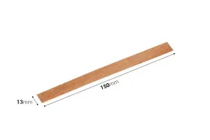 Φυτίλια ξύλινα 13x150 mm με μεταλλική βάση για κεριά - 25 τμχ-2