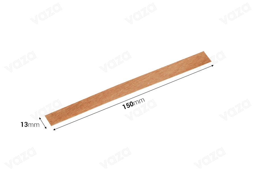 Stoppini di legno 13x150 mm con base in metallo per candele - 25 pz Stoppini di legno 13x150 mm con base in metallo per candele - 25 pz-εικόνα_διαστάσεις