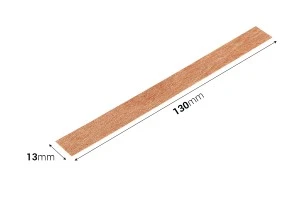 Mèches en bois 13 x 130 mm avec support métallique pour bougies - 25 pcs-2