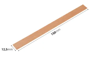 Mèches en bois 12,5 x 150 mm avec support métallique pour bougies - 25 pcs-2