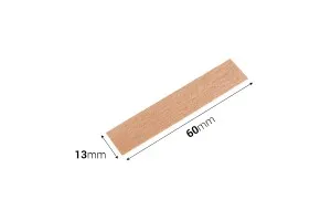 Mèches en bois 13 x 160 mm avec support métallique pour bougies - 25 pcs-2