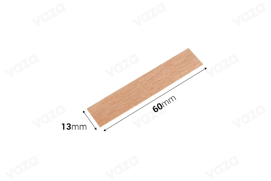 Stoppini in legno 13x60 mm con base in metallo per candele - 25 pz Stoppini in legno 13x60 mm con base in metallo per candele - 25 pz-εικόνα_διαστάσεις