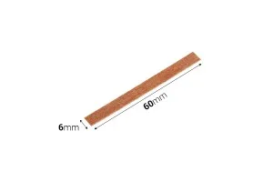 Mèches en bois 6 x 60 mm avec support métallique pour bougies - 25 pcs-2