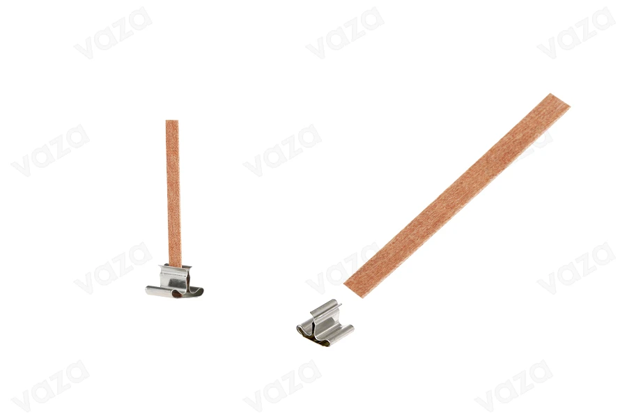 Φυτίλια ξύλινα 6x60 mm με μεταλλική βάση για κεριά - 25 τμχ Φυτίλια ξύλινα 6x60 mm με μεταλλική βάση για κεριά - 25 τμχ-εικόνα_προϊοντική