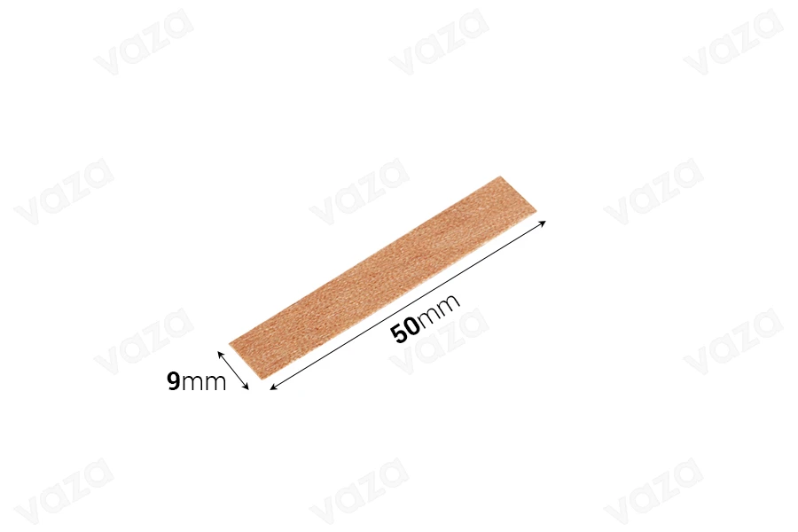 Φυτίλια ξύλινα 9x50 mm με μεταλλική βάση για κεριά - 25 τμχ Φυτίλια ξύλινα 9x50 mm με μεταλλική βάση για κεριά - 25 τμχ-εικόνα_διαστάσεις