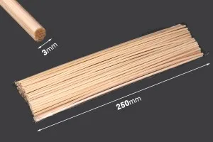Bâtons de rotin 3x250 mm pour de parfum d'ambiance - 100 pcs-2