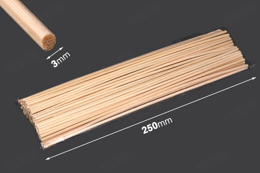 Sticks rattan 3x250 mm για αρωματικά χώρου - 100 τμχ Sticks rattan 3x250 mm για αρωματικά χώρου - 100 τμχ-εικόνα_διαστάσεις