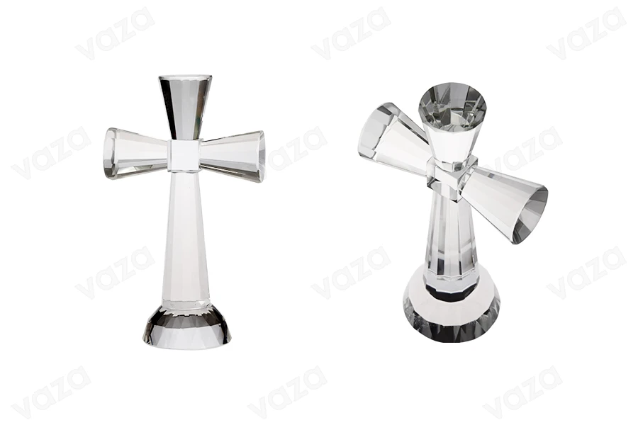 Crystal standing cross - height 17 cm-image_product