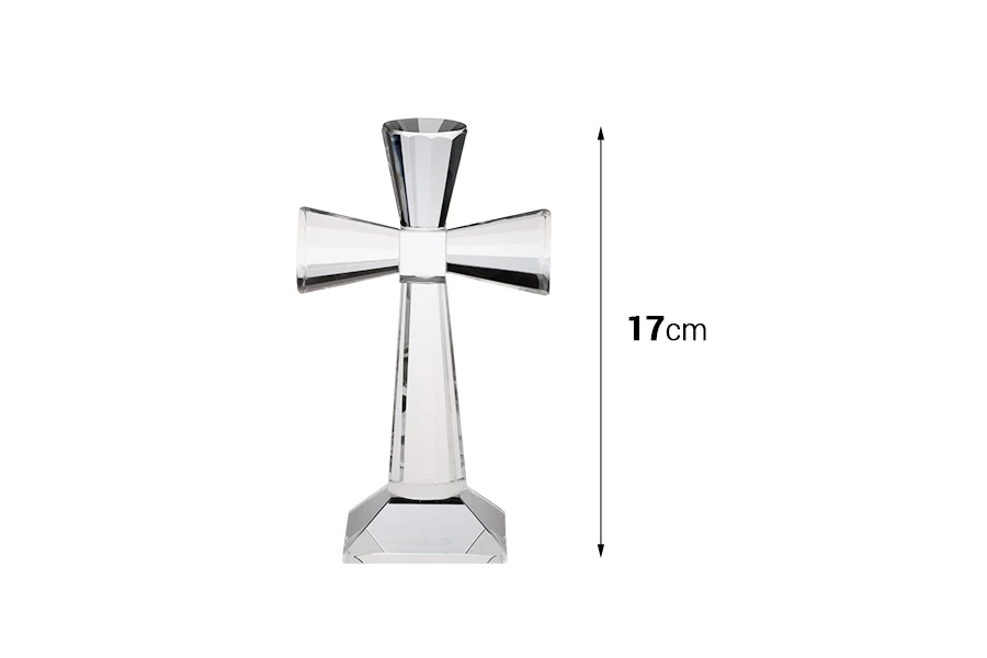 Kristallkreuz mit Sockel - Höhe 17 cm Kristallkreuz mit Sockel - Höhe 17 cm