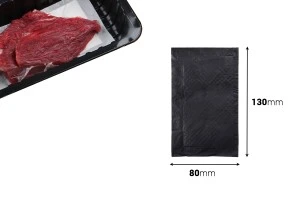 Απορροφητικά πανάκια κρέατος 130x80 mm σε μαύρο χρώμα - 500 τμχ-2