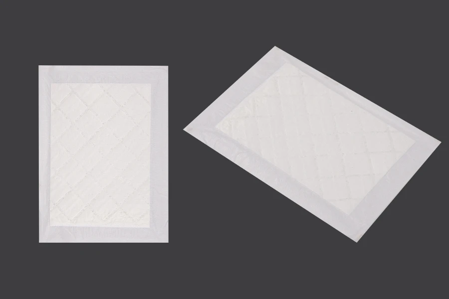 Absorbent meat pads 160x110 mm in white color - 500 pcs