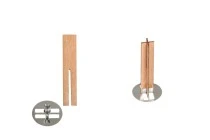 Φυτίλια ξύλινα 10x50 mm σε σχήμα σταυρού με μεταλλική βάση για κεριά - 25 τμχ Φυτίλια ξύλινα 10x50 mm σε σχήμα σταυρού με μεταλλική βάση για κεριά - 25 τμχ