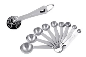 Messlöffel aus Edelstahl (Teelöffel-Set 9-tlg.)-1