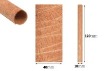 Φυτίλια ξύλινα 10x120 mm κυλινδρικά με μεταλλική βάση για κεριά - 25 τμχ