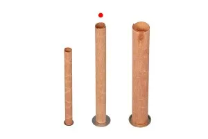 Φυτίλια ξύλινα 10x120 mm κυλινδρικά με μεταλλική βάση για κεριά - 25 τμχ-3