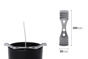 Base de support en acier inoxydable pour les mèches - 25 pcs-2