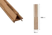 Holzdochte 15x100 mm in Form einer Pyramide mit Metallbasis für Kerzen - 5 Stk Holzdochte 15x100 mm in Form einer Pyramide mit Metallbasis für Kerzen - 5 Stk