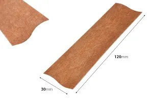 Φυτίλια ξύλινα 30x120 mm με μεταλλική βάση για κεριά - 25 τμχ-2