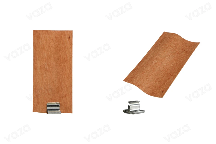 Φυτίλια ξύλινα 40x80 mm με μεταλλική βάση για κεριά - 25 τμχ-εικόνα_προϊοντική
