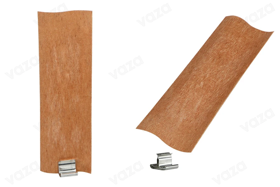 Stoppini in legno 40x120 mm con base in metallo per candele - 25 pezzi.-immagine_prodotto