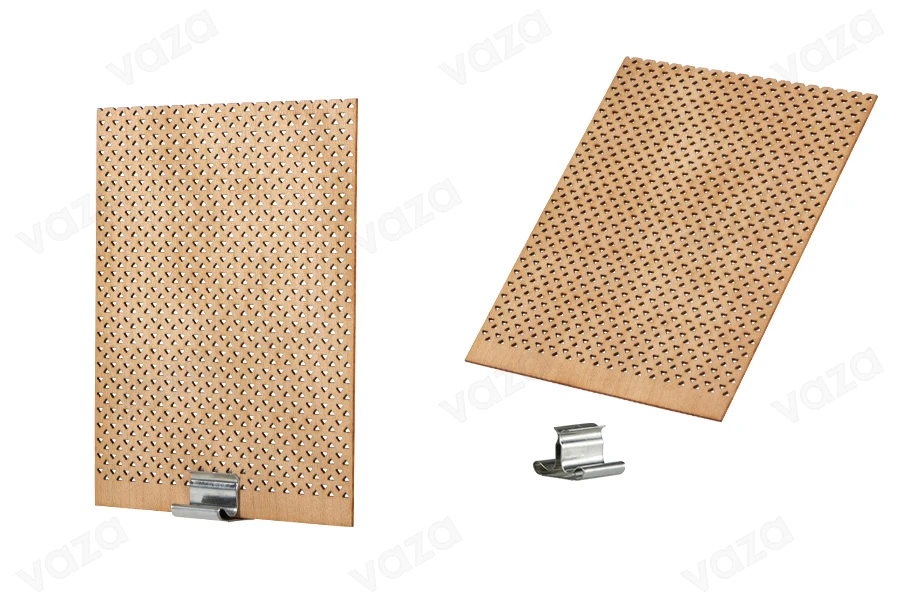 Mèches en bois de 70 x 90 mm avec support métallique pour bougies - 25 pcs Mèches en bois de 70 x 90 mm avec support métallique pour bougies - 25 pcs-photo_produit