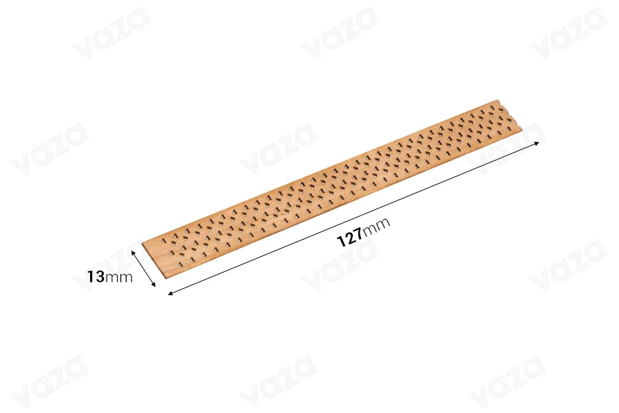 Holzdochte 13x127 mm mit Metallfuß für Kerzen - 25 Stk-εικόνα_διαστάσεις