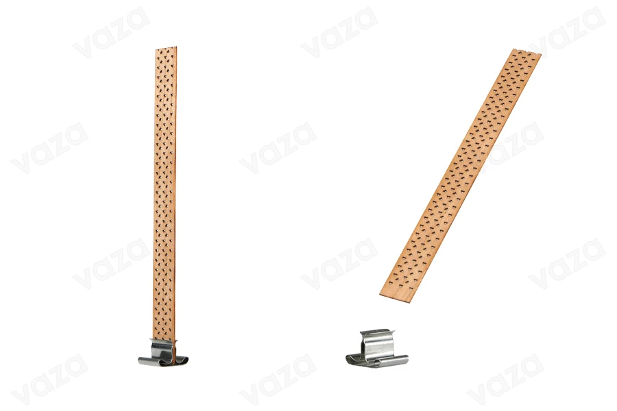 Holzdochte 13x127 mm mit Metallfuß für Kerzen - 25 Stk-εικόνα_προϊοντική