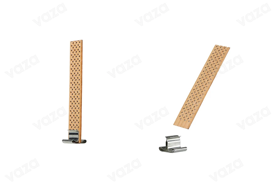 Wooden wicks 16x85 mm with metal base for candles - 25 pcs Wooden wicks 16x85 mm with metal base for candles - 25 pcs-image_product