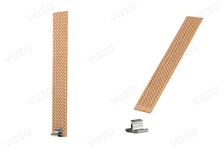 Holzdochte 25x152 mm mit Metallfuß für Kerzen - 5 Stk-produktbild