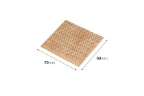Φυτίλια ξύλινα 70x60 mm με μεταλλική βάση για κεριά - 5 τμχ