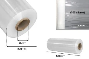 Film d’ imballaggio per pallet (stretch film) – Larghezza: 500 mm, peso: 3 kg-2