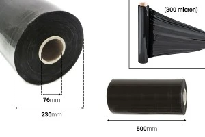 Film estensibile colore nero - Larghezza: 500mm, peso: 15,5 kg-2