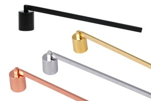 Extincteur de bougie en métal (inox) de couleur noire (design cloche)-1