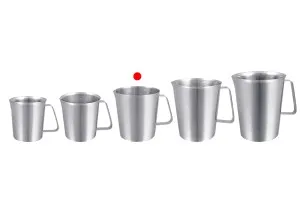 Acier inoxydable (inox) 1000 ml avec graduation et poignée-3
